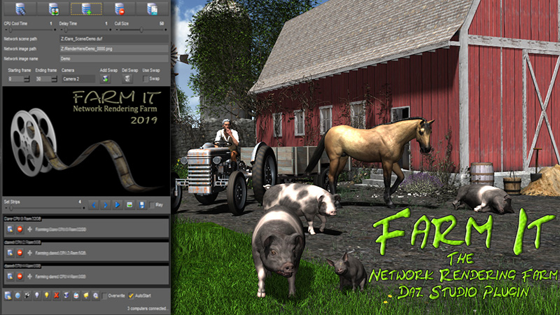 Daz Studio Plugin FarmIt network rendering farm